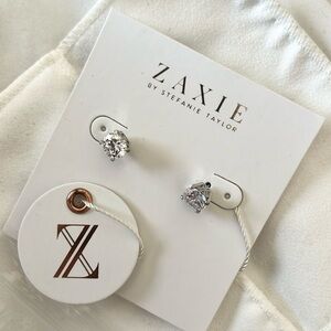 Zaxie by Stephanie Taylor CZ crystal studs NWT